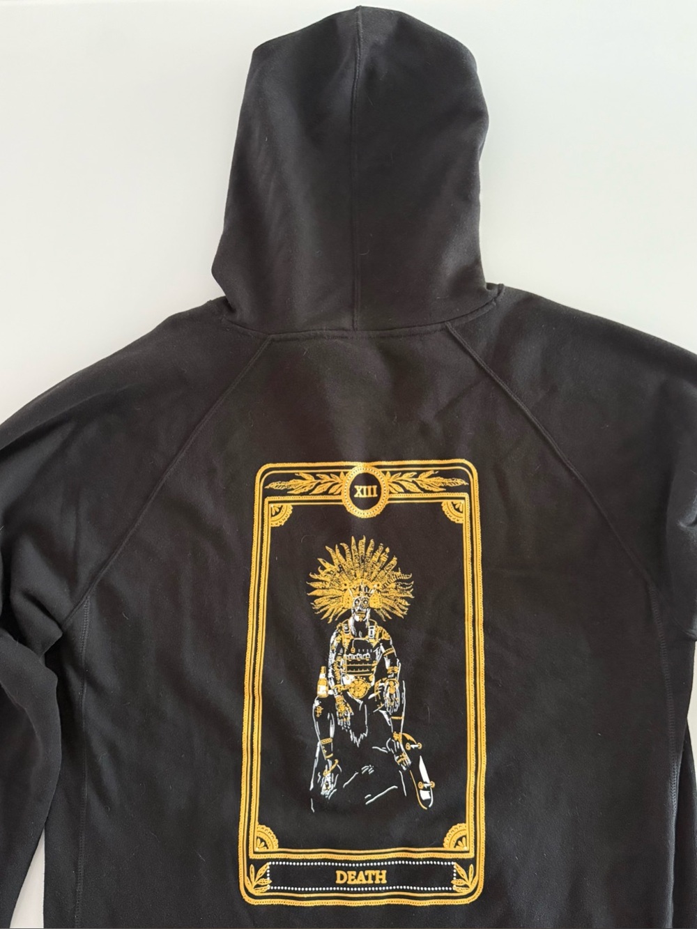 Aztec god Mictlantecuhtli Black Hoodie RA Tarot High Tier Snob Pew Pew Size XL